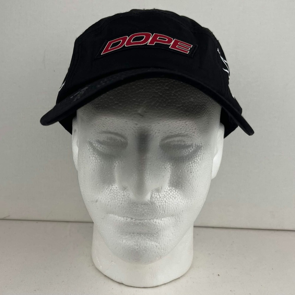 GUC Dope Black Racing 1990 5 Panel Camper Hat Strapback Mens One Size